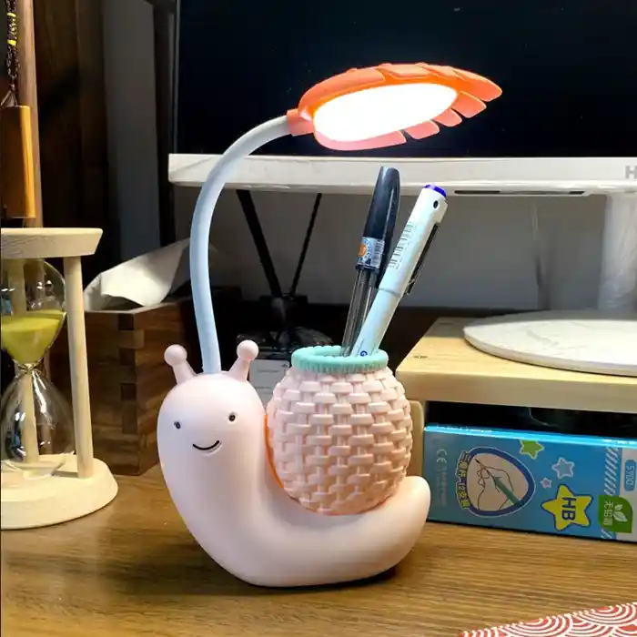 Snail Animal Cute Table Lamp, LED Night Study Light USB Charging Eye Protection Table Lamp with Adjustable Angle White Light for Kids Students Gift light